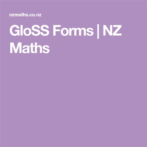 gloss test nz maths